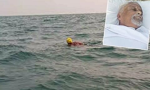 தலைமன்னாரிலிருந்து தனுஷ்கோடிக்கு நீந்தி வந்த நீச்சல் வீரர் நடுக்கடலில் உயிரிழப்பு