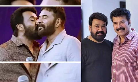 மமூக்காவுக்கு  அன்பு முத்தம் கொடுத்த லால் சேட்டன்