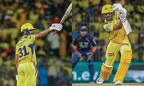 ஐ.பி.எல். 2024 - மிரட்டிய கெய்க்வாட், துபே.. 210  ரன்களை குவித்தது சி.எஸ்.கே.