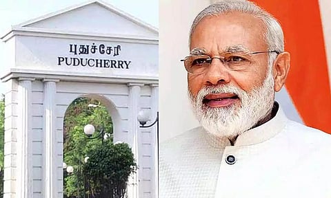 மோடி தேர்தல் பிரசாரத்துக்கு தடை விதிக்க கோரி புதுச்சேரி கலெக்டரிடம் மனு