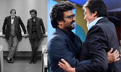 33 வருடங்களுக்கு பிறகு படப்பிடிப்பில் இணைந்த ரஜினி - அமிதாப் பச்சன்: வைரலாகும் புகைப்படம்