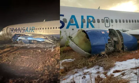 செனகல் நாட்டில் ஓடுபாதையில் விபத்துக்குள்ளான விமானம் - 11 பேருக்கு காயம்