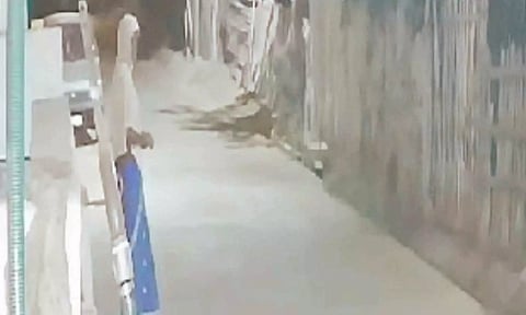 கண்காணிப்பு கேமிராவில் பதிவான பெண் உருவத்தை படத்தில் காணலாம்.