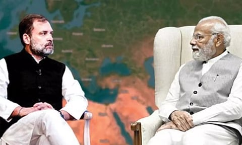 ஒரே மேடையில் விவாதம் - பிரதமர் மோடிக்கு ராகுல் காந்தி அழைப்பு