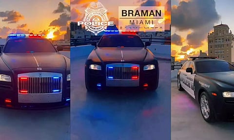 மியாமி காவல்துறையில் காவல் வாகனமாக 'ரோல்ஸ் ராய்ஸ்'