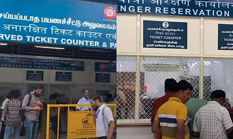 எழும்பூர் ரெயில் நிலையத்தில் டிக்கெட் கவுண்டர் தற்காலிமாக இடமாற்றம்