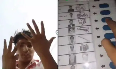உத்தரபிரதேச தேர்தலில் பா.ஜ.க.-வுக்கு ஒரே நேரத்தில் 8 முறை ஓட்டு போட்ட வாலிபர் கைது