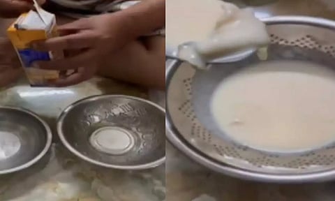 மில்க் ஷேக் பாக்கெட்டில் அழுகிய நிலையில் கிடந்த பல்லி - 2 பேருக்கு வாந்தி மயக்கம்