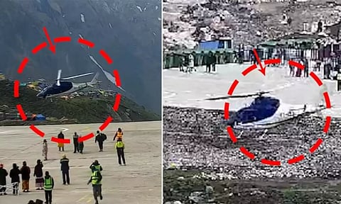 கேதார்நாத் புனித யாத்திரையில் விபரீதம்.. அந்தரத்தில் சுழன்ற ஹெலிகாப்டர்.. வீடியோ வைரல்!
