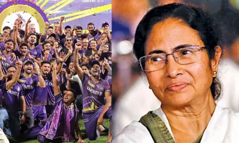 ஐபிஎல் கோப்பையை வென்ற கொல்கத்தா அணிக்கு மம்தா வாழ்த்து