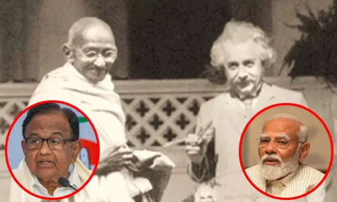 காந்தி படம் வந்த பிறகுதான் ஐன்ஸ்டீனுக்கு காந்தியை பற்றி தெரியுமா? - மோடிக்கு ப.சிதம்பரம் பதிலடி