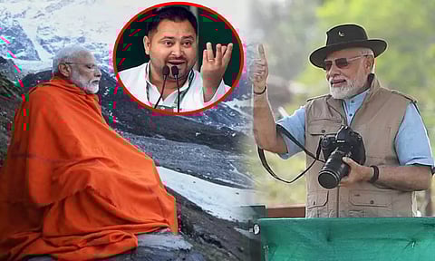 பிரதமர் மோடி கேமரா இன்றி தியானம் செய்ய வேண்டும்: தேஜஸ்வி யாதவ்