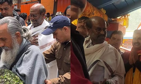 கேதார்நாத் கோவிலில் வழிபாடு செய்த ரஜினி