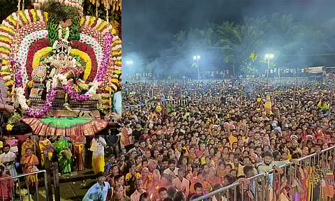 மேல்மலையனூர் அங்காளம்மன் கோவிலில் அமாவசை ஊஞ்சல் உற்சவம்