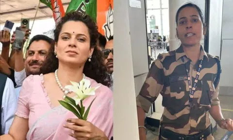 கங்கனா ரனாவத்தை கன்னத்தில் அறைந்த பெண் காவலர் அதிரடி  கைது