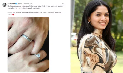 நடிகை சுனைனாவிற்கு நிச்சயம் முடிந்தது - அதிரடி டுவீட்