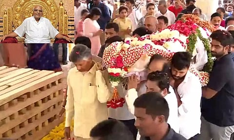 ராமோஜி ராவின் உடல் முழு அரசு மரியாதையுடன் தகனம்