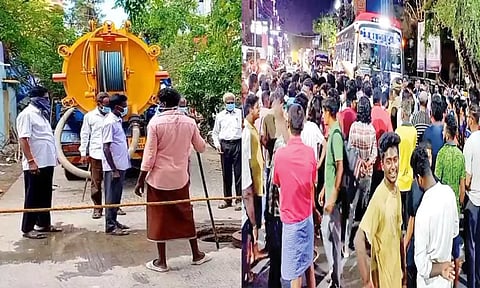 விஷவாயு தாக்கி 3 பெண்கள் பலி- புதுச்சேரியில் கம்யூ., விடுதலை சிறுத்தைகள் மறியல்