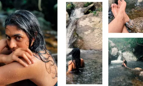 இயற்கை அழகை ரசித்தபடி நிமிஷா சஜயன் - வைரல் பிக்ஸ்