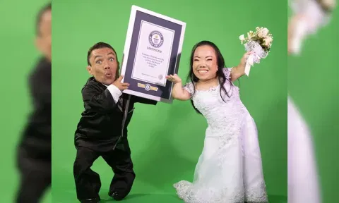 கின்னஸ் சாதனை படைத்த உலகின் குள்ளமான ஜோடி