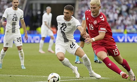 யூரோ கோப்பை கால்பந்து போட்டி: டிராவில் முடிந்த டென்மார்க்- ஸ்லோவேனியா போட்டி