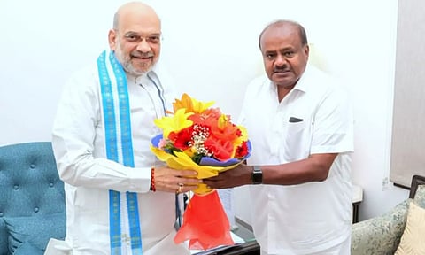 உள்துறை மந்திரி அமித்ஷாவுடன் குமாரசாமி சந்திப்பு