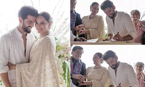 காதலனை கரம் பிடித்த சோனாக்ஷி சின்ஹா.. வைரலாகும் திருமணப் புகைப்படங்கள்