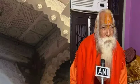 ஒழுகும் மேற்கூரை.. அயோத்தி ராமர் கோவிலுக்குள் புகுந்த தண்ணீர் - தலைமை பூசாரி கவலை
