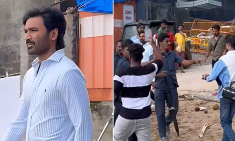ரசிகரை தள்ளிவிட்ட பாடிகார்டு : 2-வது முறையாக கண்டுக்காமல் சென்ற தனுஷ் - வைரலாகும் வீடியோ