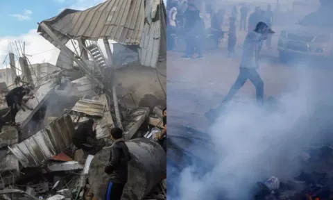 நள்ளிரவில் பயங்கரம்.. ரஃபாவில் மக்களின் கூடாரங்கள் மீது  இஸ்ரேல் குண்டு மழை - 11 பேர் பலி