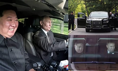 புதின் வட கொரிய அதிபருக்கு பரிசளித்த காரில் தென் கொரிய பாகங்கள்..வெடித்தது சர்ச்சை - வீடியோ