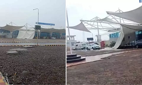 டெல்லியை தொடர்ந்து குஜராத்திலும் விமான நிலைய மேற்கூரை இடிந்து விழுந்து விபத்து