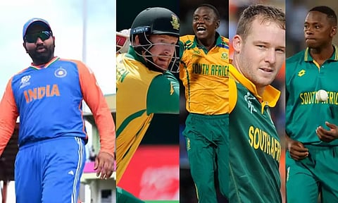 போட்டியெல்லாம் அப்புறம்தான்.. ரோகித் சர்மாவை புகழ்ந்து தள்ளிய தென் ஆப்பிரிக்க வீரர்கள் - வீடியோ