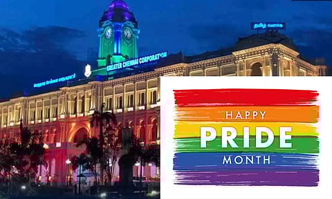 'Pride Month': வானவில் வண்ணத்தில் ஒளிர்ந்த சென்னை மாநகராட்சி ரிப்பன் கட்டிடம்