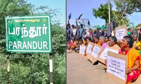 பரந்தூர் விமான நிலையத்திற்கு தொடரும் எதிர்ப்பு: 3-ந்தேதி முதல் தொடர் உண்ணாவிரதம் போராட்டம்