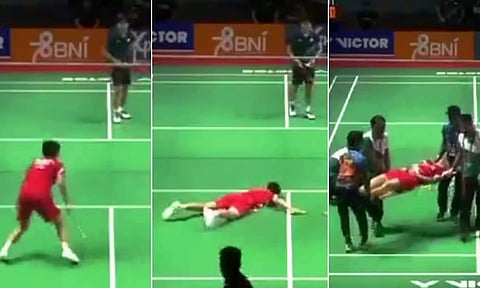 விளையாடிக் கொண்டிருக்கும் போதே உயிரிழந்த 17 வயது பேட்மிண்டன் வீரர்- வீடியோ