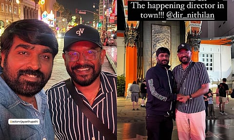 மகாராஜா படக்குழுவினருடன் வெங்கட் பிரபு