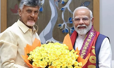 பிரதமர் மோடியை சந்தித்தார் சந்திரபாபு நாயுடு - ஆந்திராவுக்கு வரி சலுகை வழங்க வலியுறுத்தல்