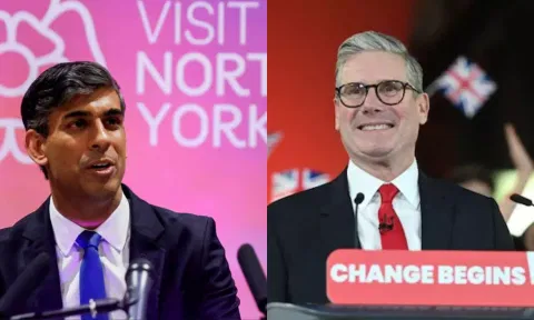 பிரிட்டன் தேர்தலில் தொழிலாளர் கட்சி அபார வெற்றி..  மோசமான தோல்வியை சந்தித்த ரிஷி சுனக் கட்சி