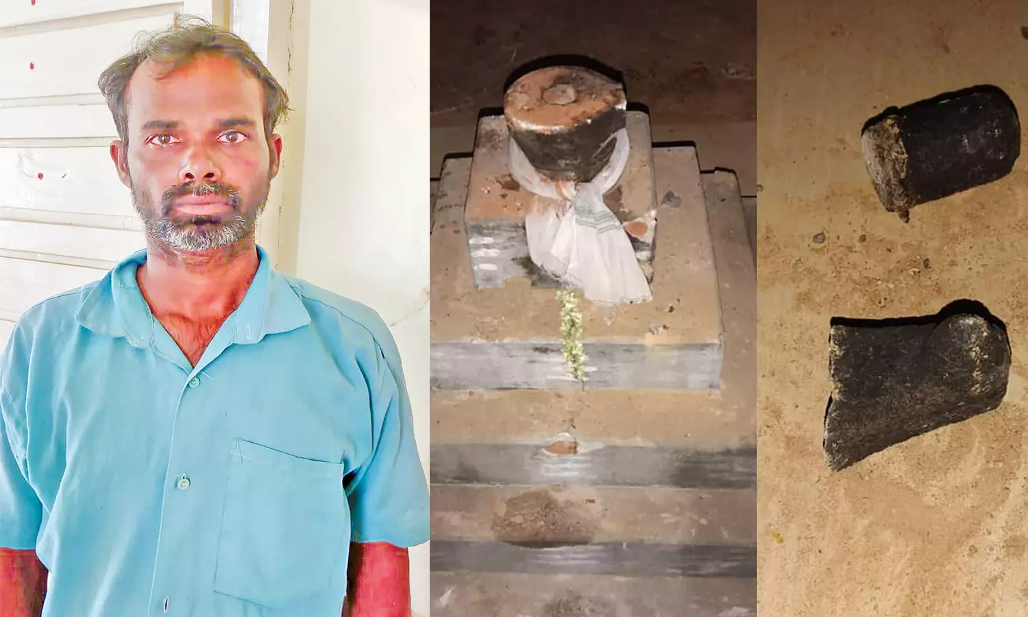 ஜெயங்கொண்டம் அருகே சாமி சிலையை உடைத்த பூசாரி