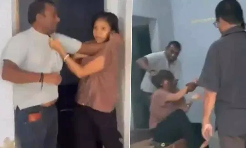 குஜராத்தில் வீட்டு வாடகை தராத இளம்பெண்ணை தாக்கிய வீட்டின் உரிமையாளர் - வீடியோ