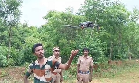 எடப்பாடி அருகே டிரோன் கேமிரா மூலம் சிறுத்தை நடமாட்டம் கண்காணிப்பு