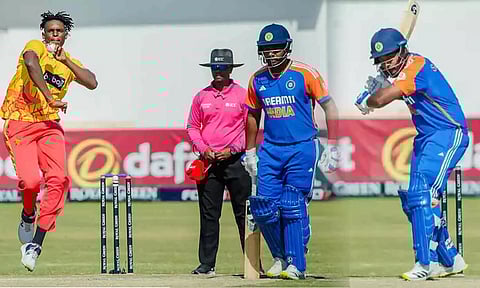 அரைசதம் விளாசிய சஞ்சு சாம்சன்: ஜிம்பாம்பே அணிக்கு 168 ரன்கள் இலக்கு நிர்ணயித்த இந்தியா