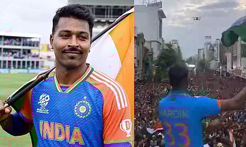 சொந்த ஊரில் ஹர்திக் பாண்ட்யாவுக்கு பிரம்மாண்ட வரவேற்பு- வைரல் வீடியோ