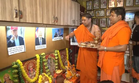 டிரம்ப்-க்கு எதுவும் ஆகக்கூடாது.. யாகம் வளர்த்து சிறப்பு பூஜை செய்த இந்து அமைப்பினர்