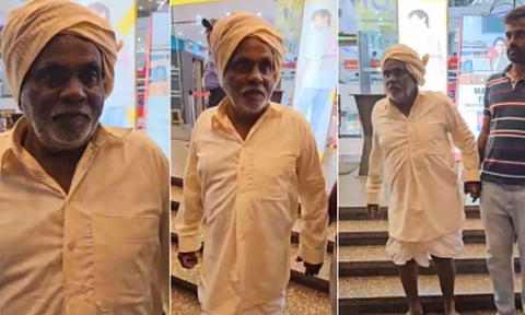 வேட்டி கட்டி வந்த முதியவருக்கு ஷாப்பிங் மாலுக்குள் நுழைய அனுமதி மறுப்பு - வீடியோ வைரல்