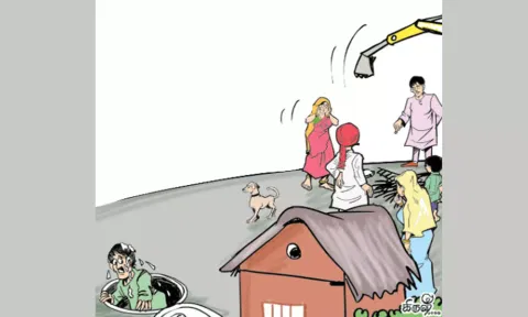 போலீசுக்கு பயந்து ஓடி பாதாள சாக்கடைக்குள் குதித்த ஆட்டோ டிரைவர்