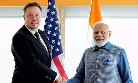 எக்ஸ் தளத்தில் 10 கோடி ஃபாலோயர்ஸை  எட்டிய பிரதமர் மோடிக்கு எலான் மஸ்க் வாழ்த்து
