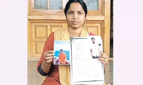ஓமன் நாட்டு கப்பல் விபத்தில் சிக்கிய கணவரை மீட்டு தரவேண்டும்- கலெக்டர் அலுவலகத்தில் மனைவி தர்ணா