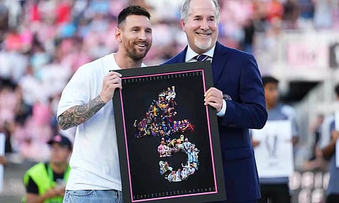 கால்பந்து வரலாற்றில் அதிக கோப்பைகள் வென்ற வீரர்: மெஸ்ஸியை கவுரவித்த இன்டர் மியாமி க்ளப்